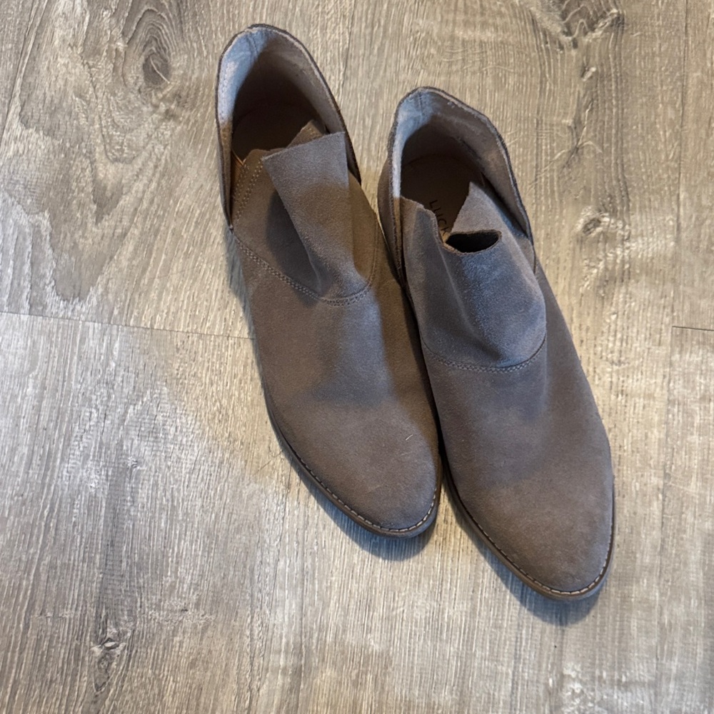 Lucky Brand Charcoal Ankle Booties